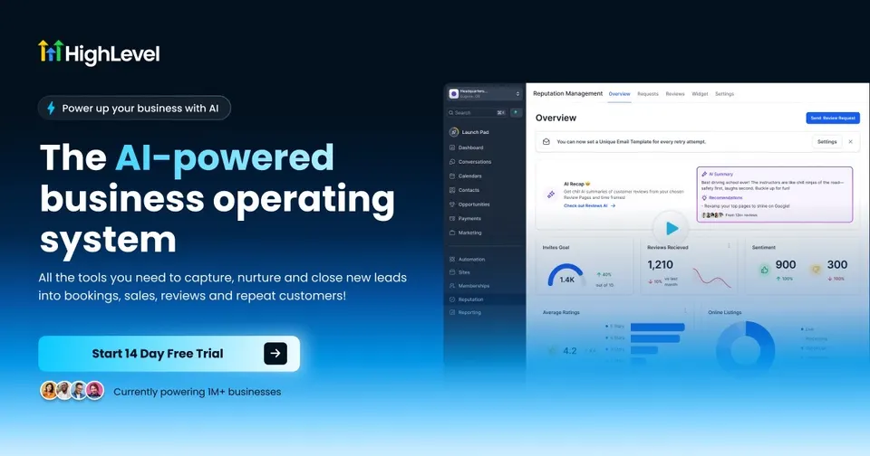 HighLevel: Marketing CRM that agencies resell.