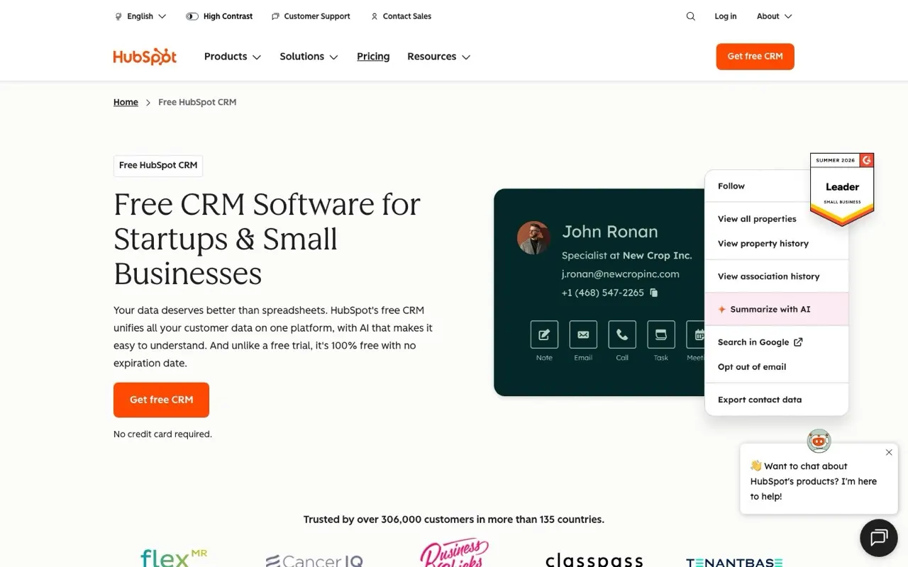 HubSpot screenshot