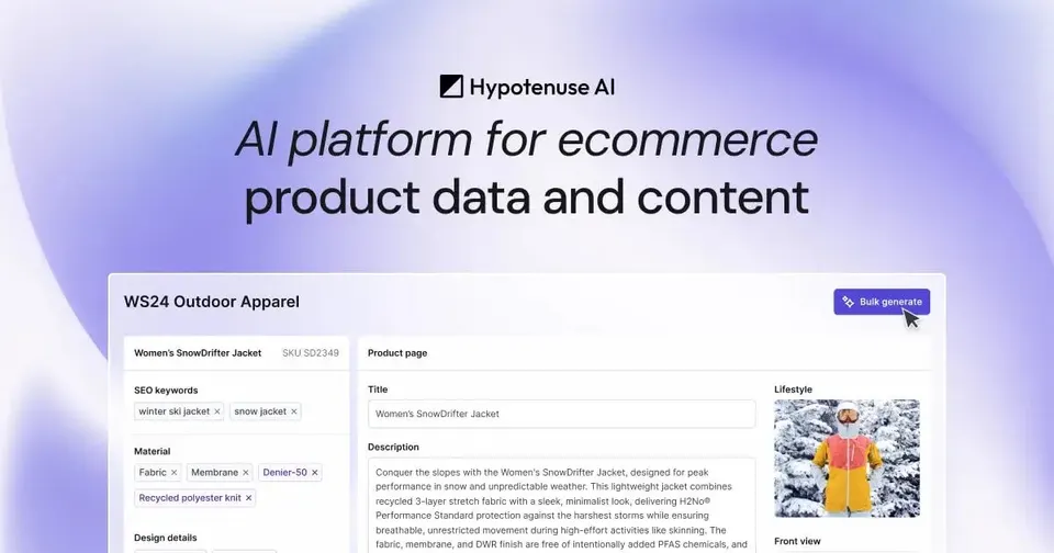 Hypotenuse AI: KI-Produkttexte für Onlineshops.