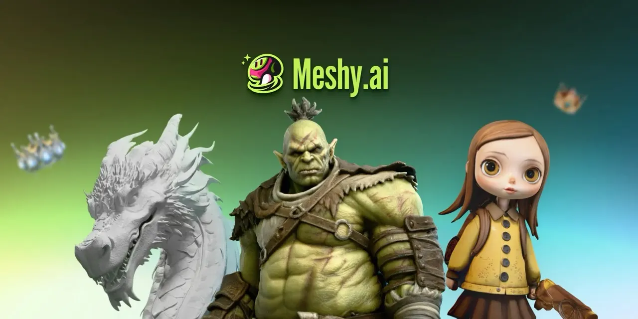 Meshy: Modèles 3D générés à partir de texte ou d'images.