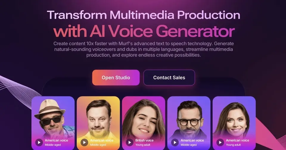 Murf AI: Voci fuori campo con IA in tante lingue e accenti.