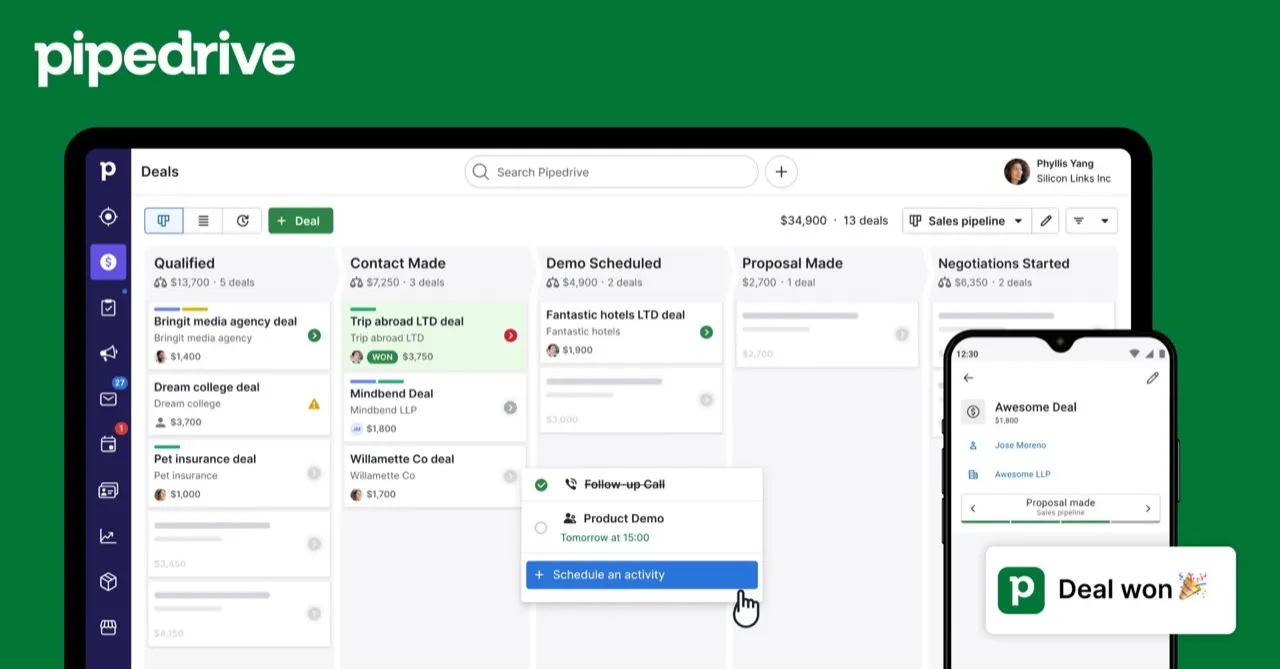 Pipedrive screenshot