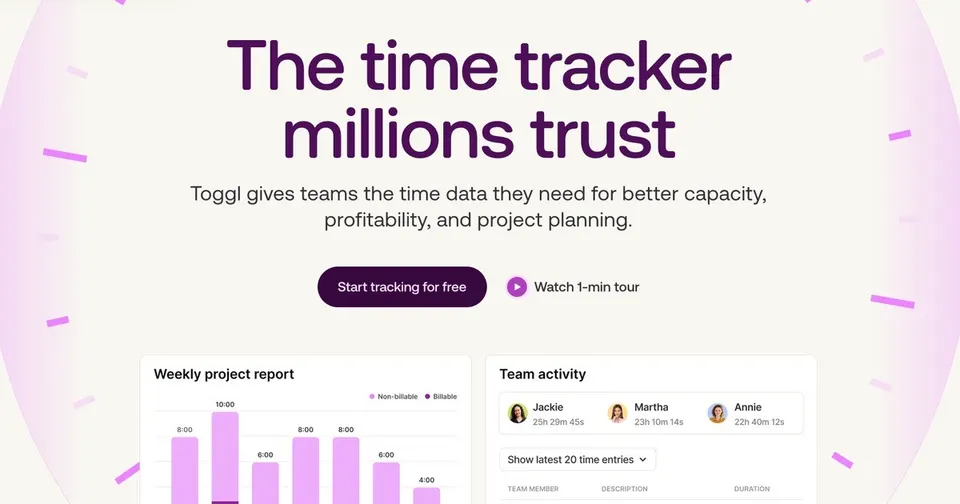 Toggl Track screenshot