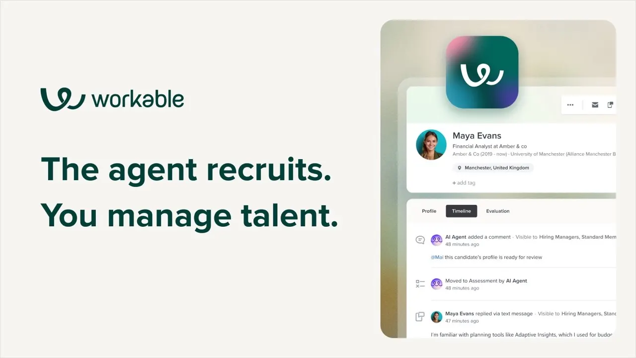 Workable: Applicant tracking with one-click job posting.